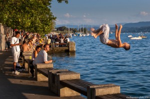O acrobata do lago Zurique, Suiça, 2009       